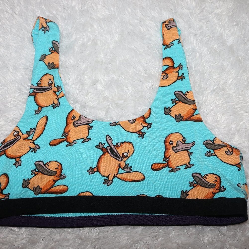 MeUndies U-back bralette platypus so cute! Grab it today Sz Med NWOT